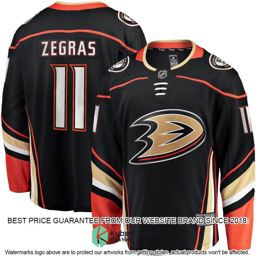 Trevor Zegras Anaheim Ducks Home Black Hockey Jersey