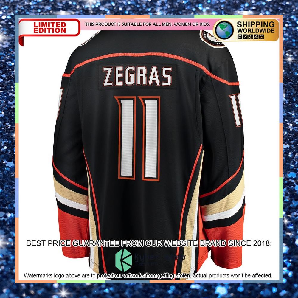 Trevor Zegras Anaheim Ducks Home Black Hockey Jersey 31 Trevor Zegras Anaheim Ducks Home Black Hockey Jersey word1