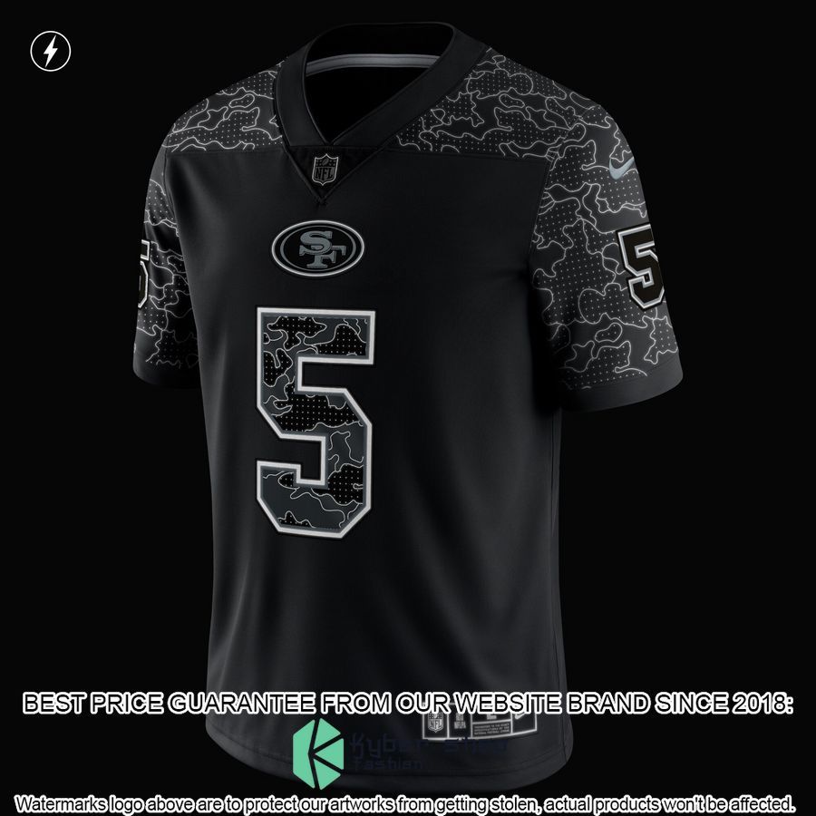 Trey Lance San Francisco 49ers RFLCTV Black Football Jersey 4 Trey Lance San Francisco 49ers RFLCTV Black Football Jersey word2