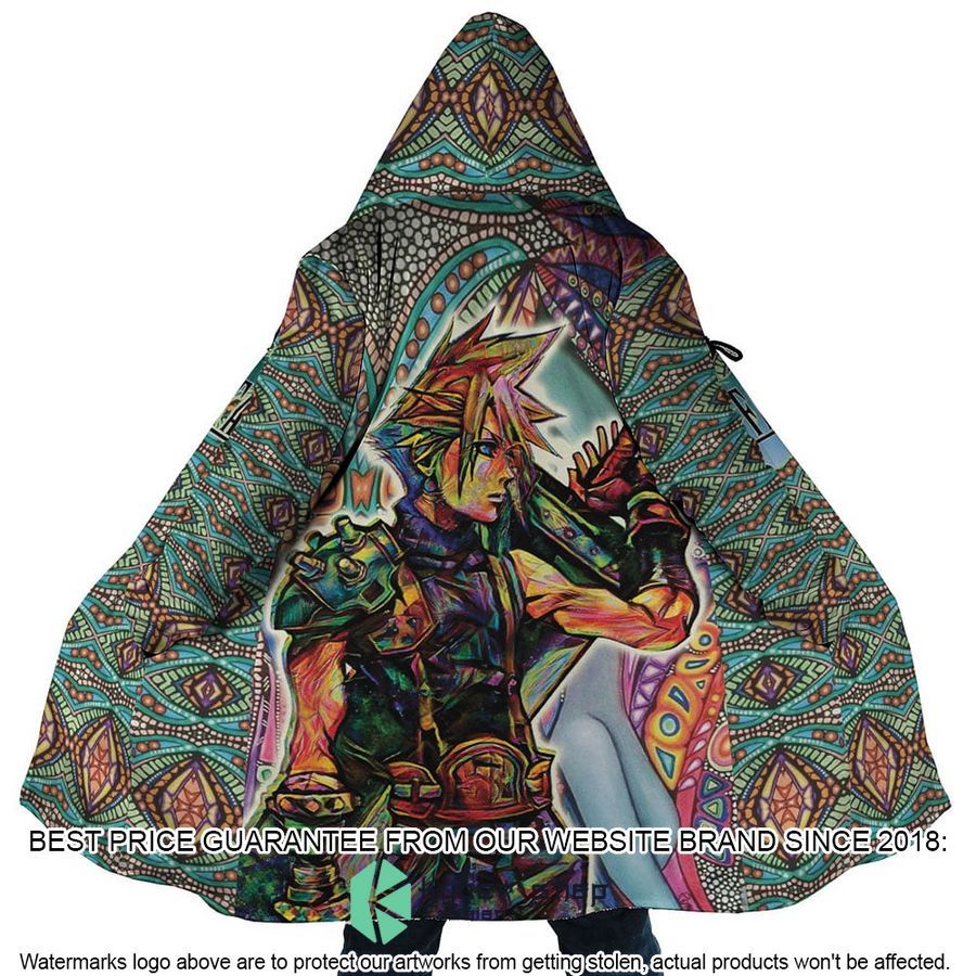 Trippy Cloud Strife Final Fantasy 7 Hooded Cloak