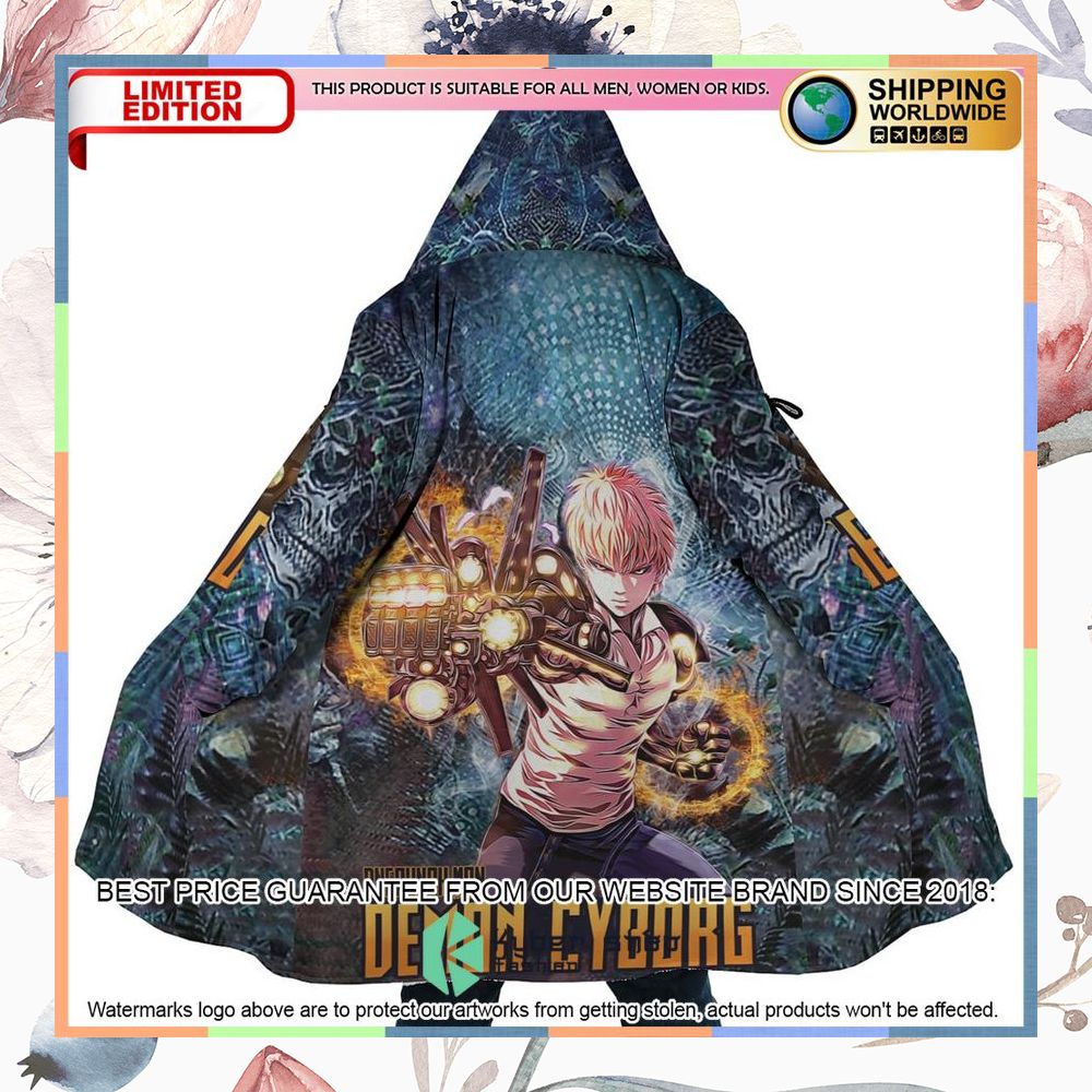 Trippy Genos One Punch Man Hooded Cloak 7 Trippy Genos One Punch Man Hooded Cloak word3