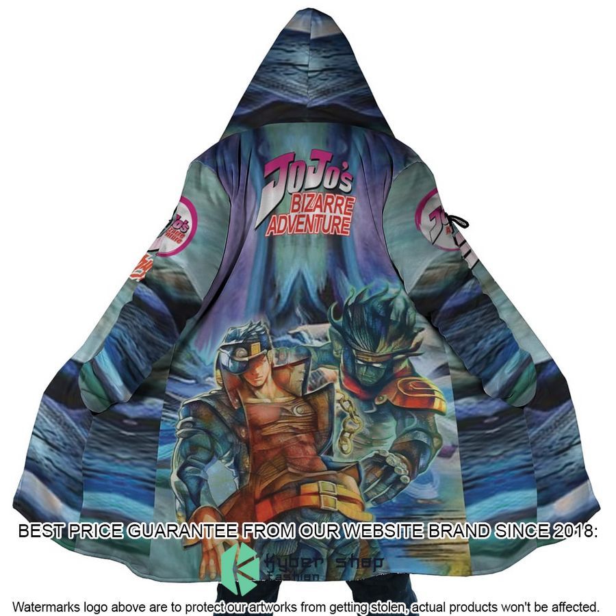 Trippy Jotaro Kujo Star Platinum Jojos Bizarre Adventure Hooded Cloak