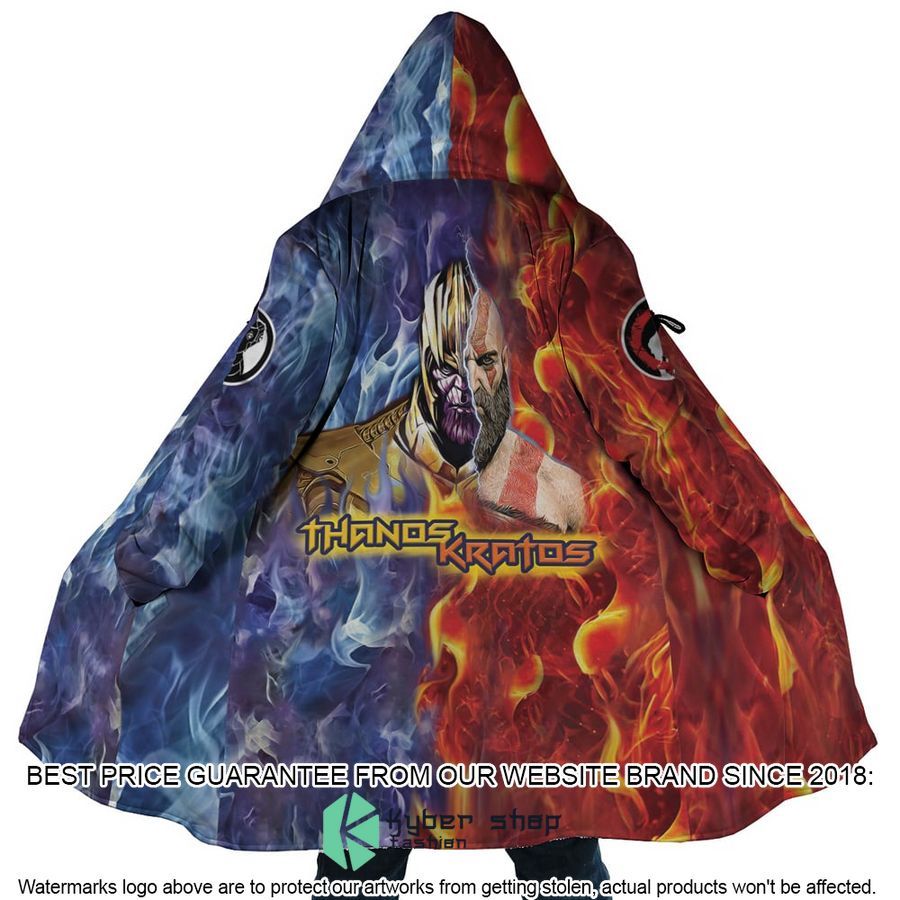 Trippy Thanos And Kratos Marvel Hooded Cloak
