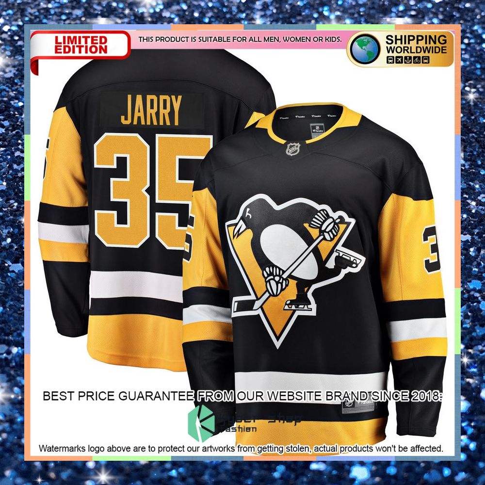 Tristan Jarry Pittsburgh Penguins Home Black Hockey Jersey 5 Tristan Jarry Pittsburgh Penguins Home Black Hockey Jersey word2