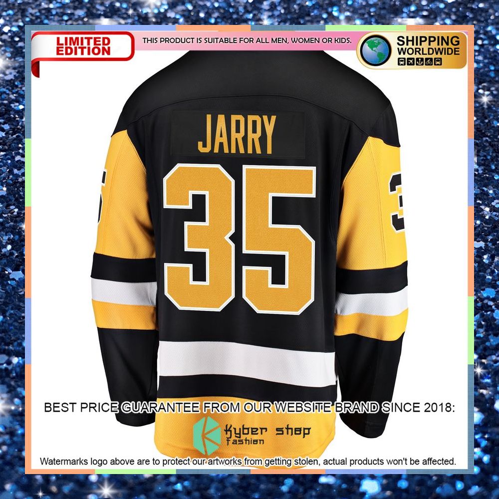 Tristan Jarry Pittsburgh Penguins Home Black Hockey Jersey 7 Tristan Jarry Pittsburgh Penguins Home Black Hockey Jersey word2