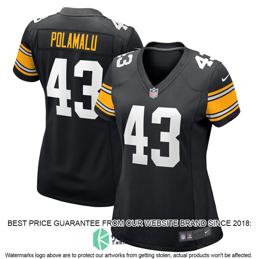 Troy Polamalu Pittsburgh Steelers Women's Retired Black Football Jersey 4 Troy Polamalu Pittsburgh Steelers Women's Retired Black Football Jersey word3