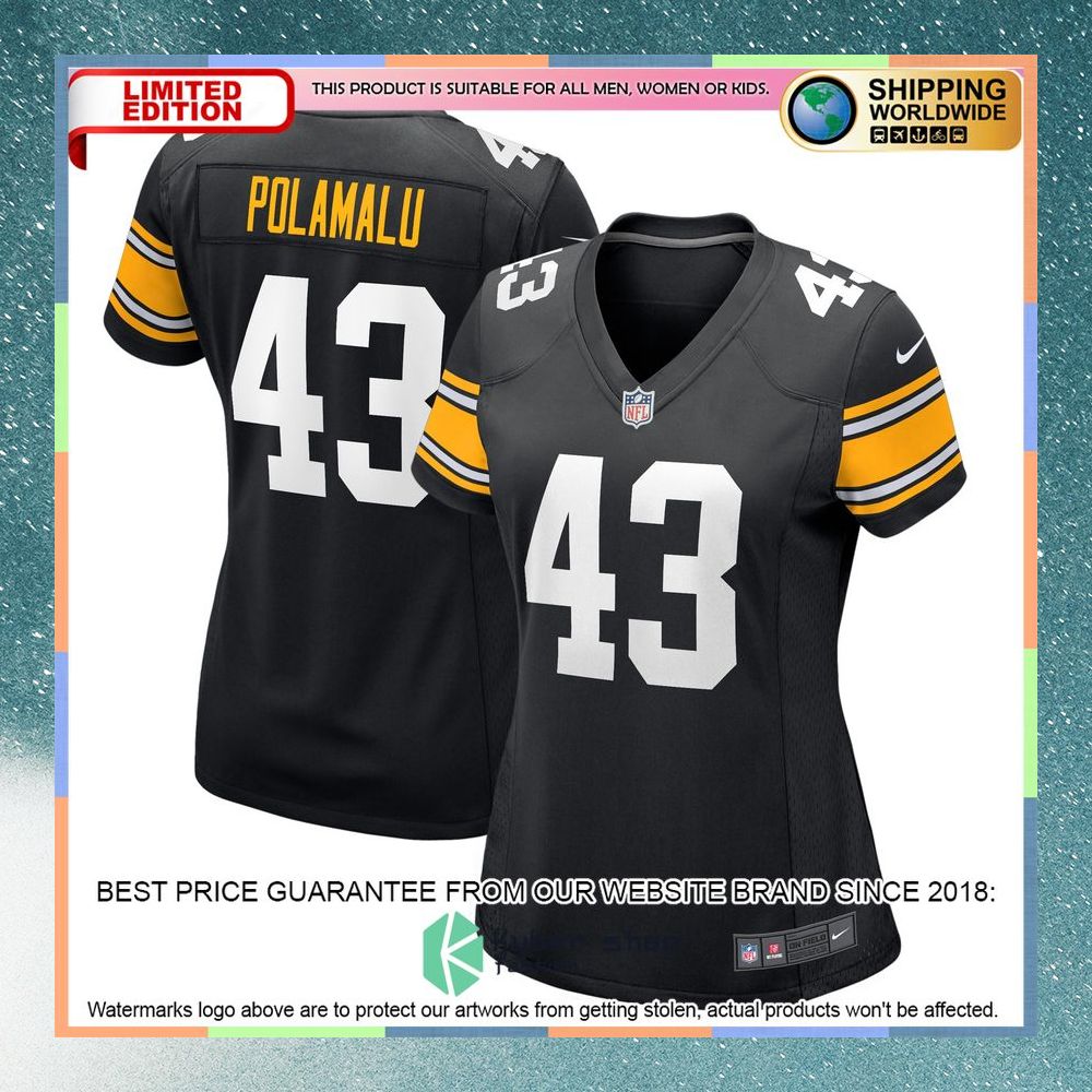Troy Polamalu Pittsburgh Steelers Women's Retired Black Football Jersey 8 Troy Polamalu Pittsburgh Steelers Women's Retired Black Football Jersey word3