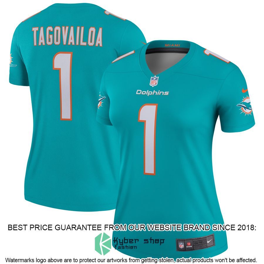 Tua Tagovailoa Miami Dolphins Women's Legend Aqua Football Jersey