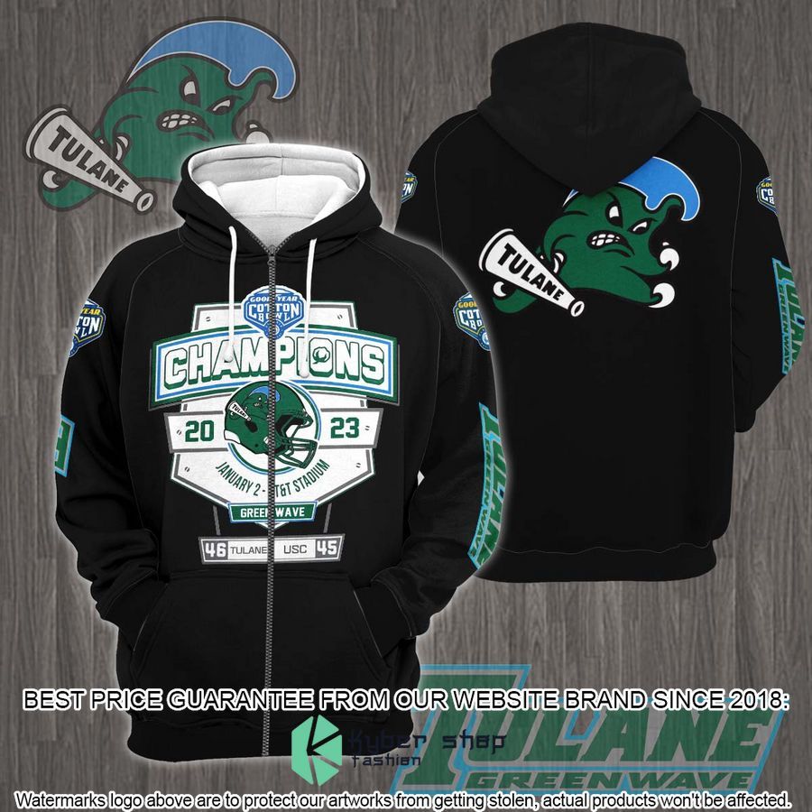 Tulane Green Wave 2023 Cotton Bowl Champions Black 3D Hoodie, Shirt 4 Tulane Green Wave 2023 Cotton Bowl Champions Black 3D Hoodie, Shirt word2
