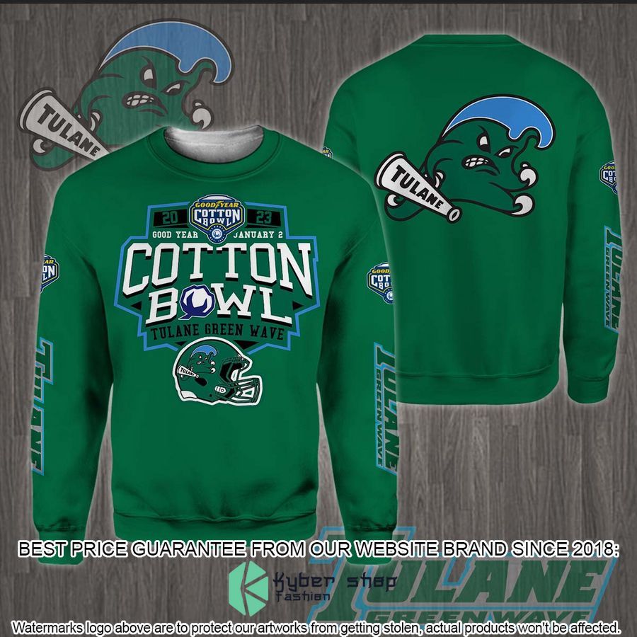 Tulane Green Wave Cotton Bowl Champions 2023 Green 3D Hoodie, Shirt 3 Tulane Green Wave Cotton Bowl Champions 2023 Green 3D Hoodie, Shirt word2