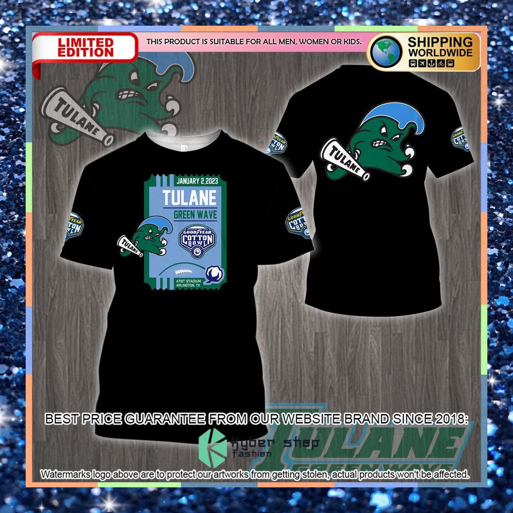 Tulane Green Wave Cotton Bowl Champions January 2023 Black 3D Hoodie, Shirt 6 Tulane Green Wave Cotton Bowl Champions January 2023 Black 3D Hoodie, Shirt word1