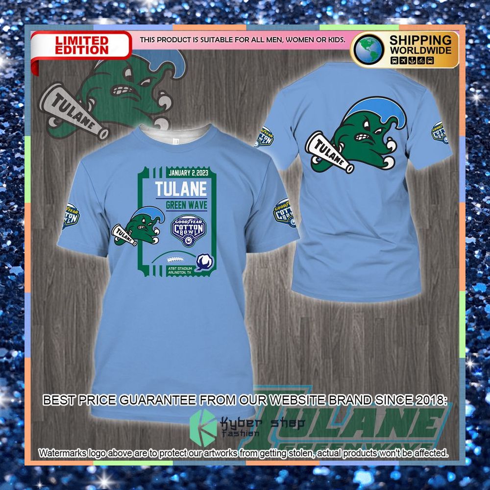 Tulane Green Wave Cotton Bowl Champions January 2023 Blue 3D Hoodie, Shirt 6 Tulane Green Wave Cotton Bowl Champions January 2023 Blue 3D Hoodie, Shirt word3