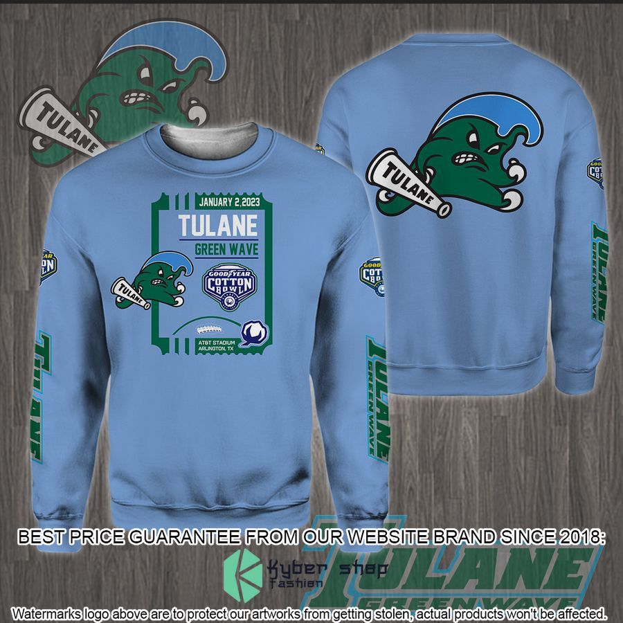 Tulane Green Wave Cotton Bowl Champions January 2023 Blue 3D Hoodie, Shirt 3 Tulane Green Wave Cotton Bowl Champions January 2023 Blue 3D Hoodie, Shirt word3
