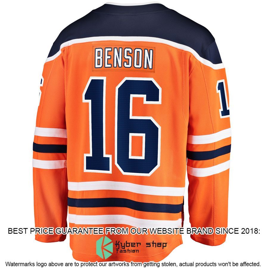 Tyler Benson Edmonton Oilers Orange Hockey Jersey 3 Tyler Benson Edmonton Oilers Orange Hockey Jersey word2