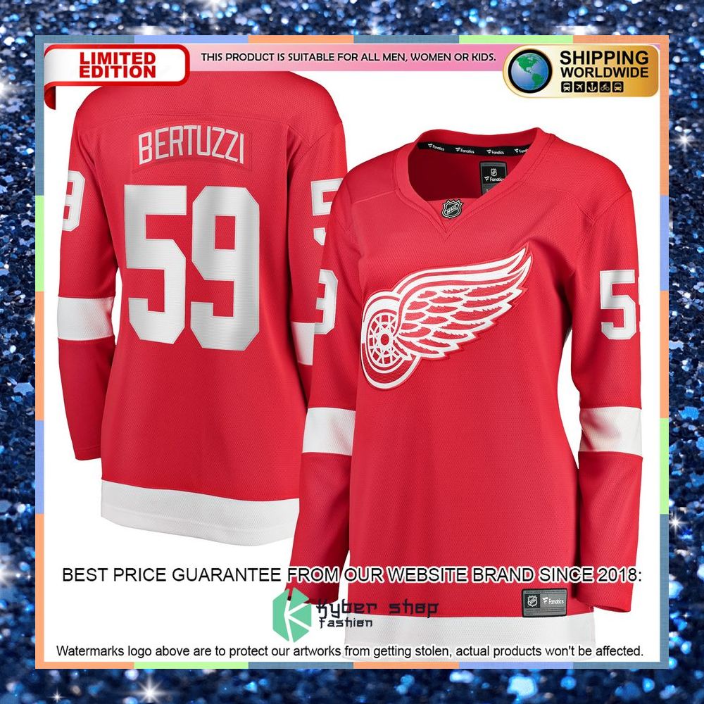 Tyler Bertuzzi Detroit Red Wings Women's Home Premier Red Hockey Jersey 5 Tyler Bertuzzi Detroit Red Wings Women's Home Premier Red Hockey Jersey word3