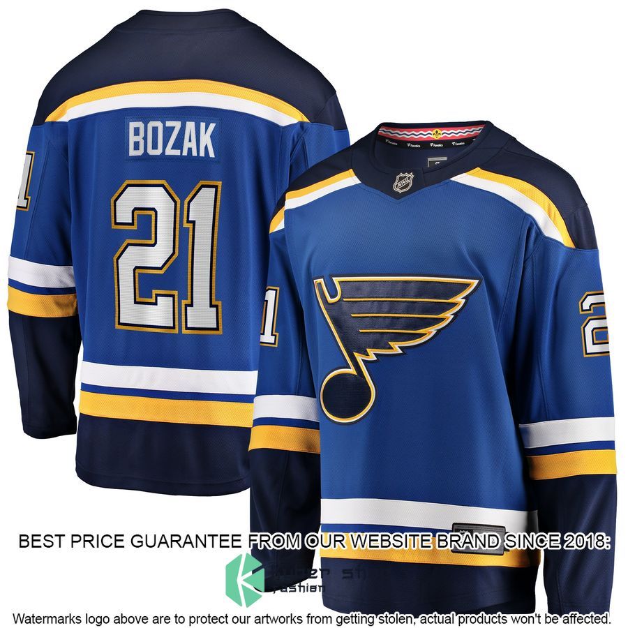 Tyler Bozak St. Louis Blues Blue Hockey Jersey