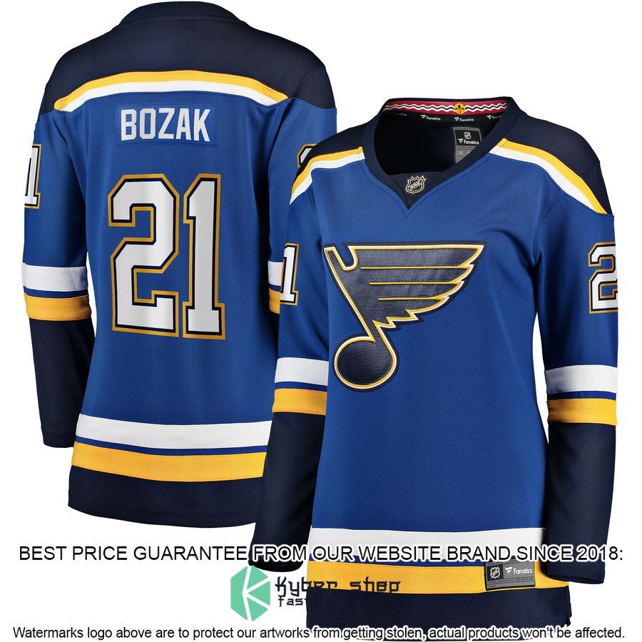 Tyler Bozak St. Louis Blues Women's Blue Hockey Jersey