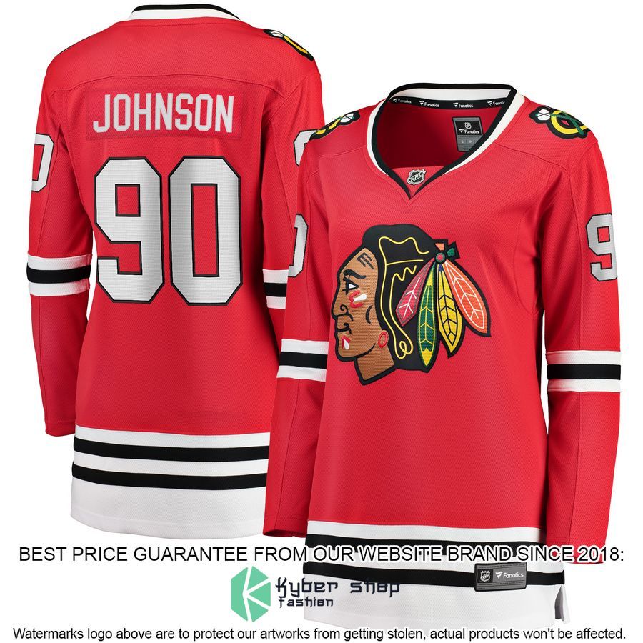 Tyler Johnson Chicago Blackhawks Women's Red Hockey Jersey