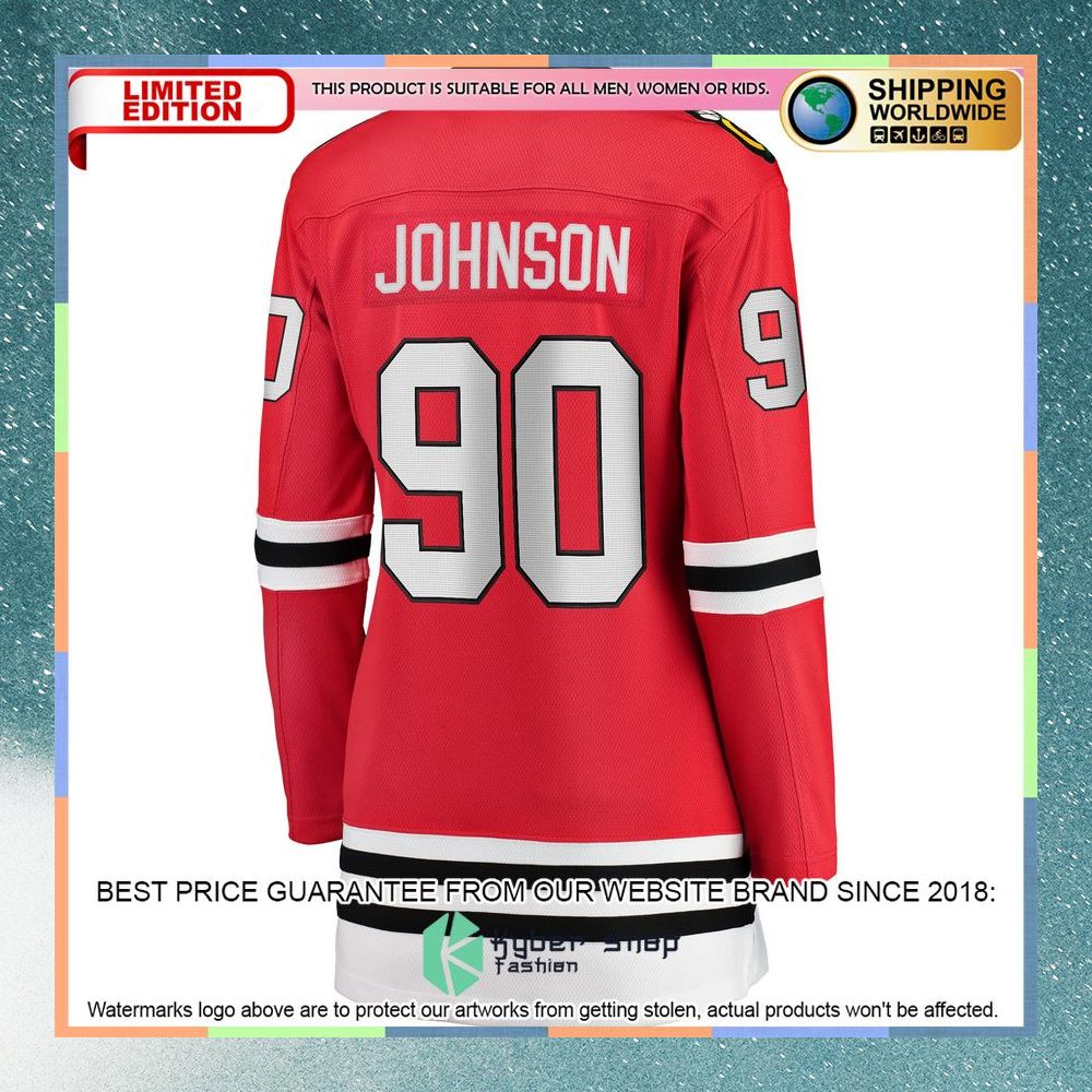 Tyler Johnson Chicago Blackhawks Women's Red Hockey Jersey 7 Tyler Johnson Chicago Blackhawks Women's Red Hockey Jersey word3