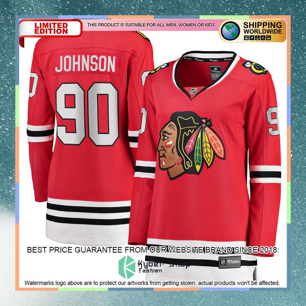 Tyler Johnson Chicago Blackhawks Women's Red Hockey Jersey 8 Tyler Johnson Chicago Blackhawks Women's Red Hockey Jersey word3