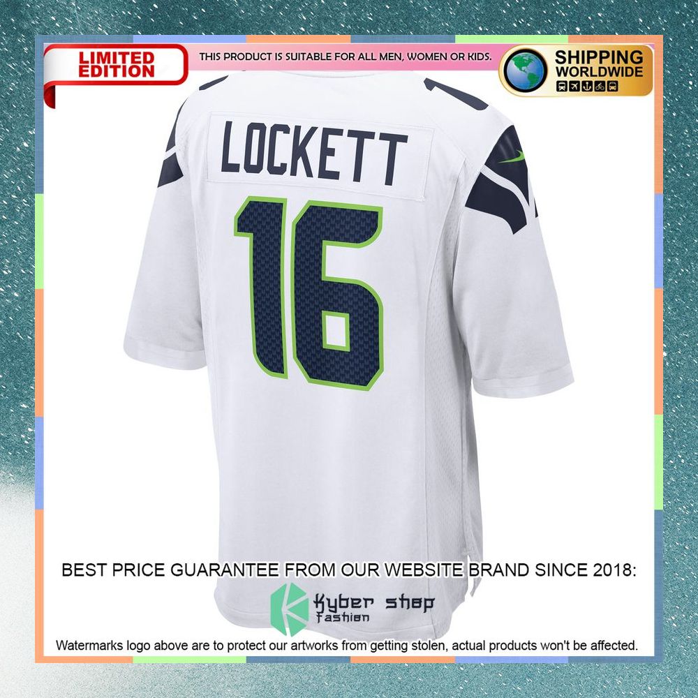 Tyler Lockett Seattle Seahawks White Football Jersey 7 Tyler Lockett Seattle Seahawks White Football Jersey word2