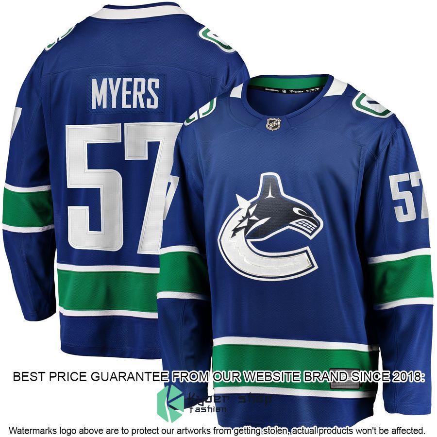 Tyler Myers Vancouver Canucks Blue Hockey Jersey