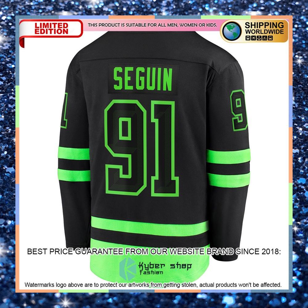 Tyler Seguin Dallas Stars 2020-21 Alternate Premier Black Hockey Jersey 9 Tyler Seguin Dallas Stars 2020-21 Alternate Premier Black Hockey Jersey word3