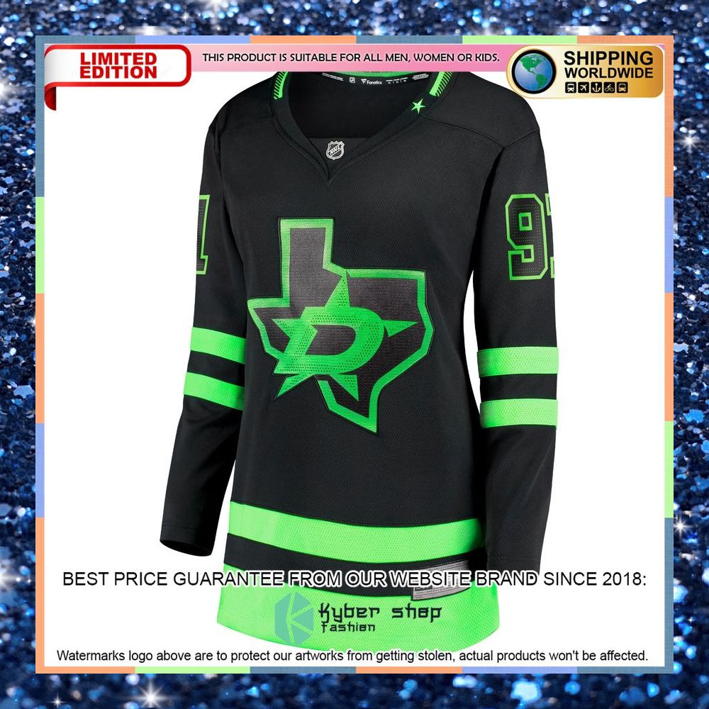 Tyler Seguin Dallas Stars Women's 2020-21 Alternate Premier Black Hockey Jersey 7 Tyler Seguin Dallas Stars Women's 2020-21 Alternate Premier Black Hockey Jersey word2