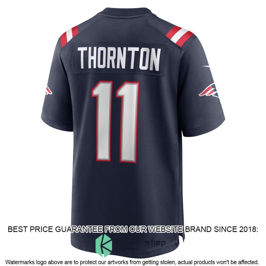 Tyquan Thornton New England Patriots Navy Football Jersey 3 Tyquan Thornton New England Patriots Navy Football Jersey word1