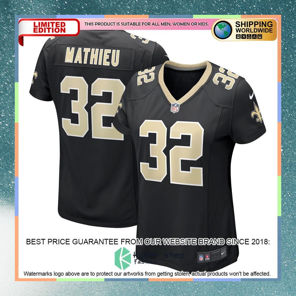 Tyrann Mathieu New Orleans Saints Women's Black Football Jersey 5 Tyrann Mathieu New Orleans Saints Women's Black Football Jersey word2