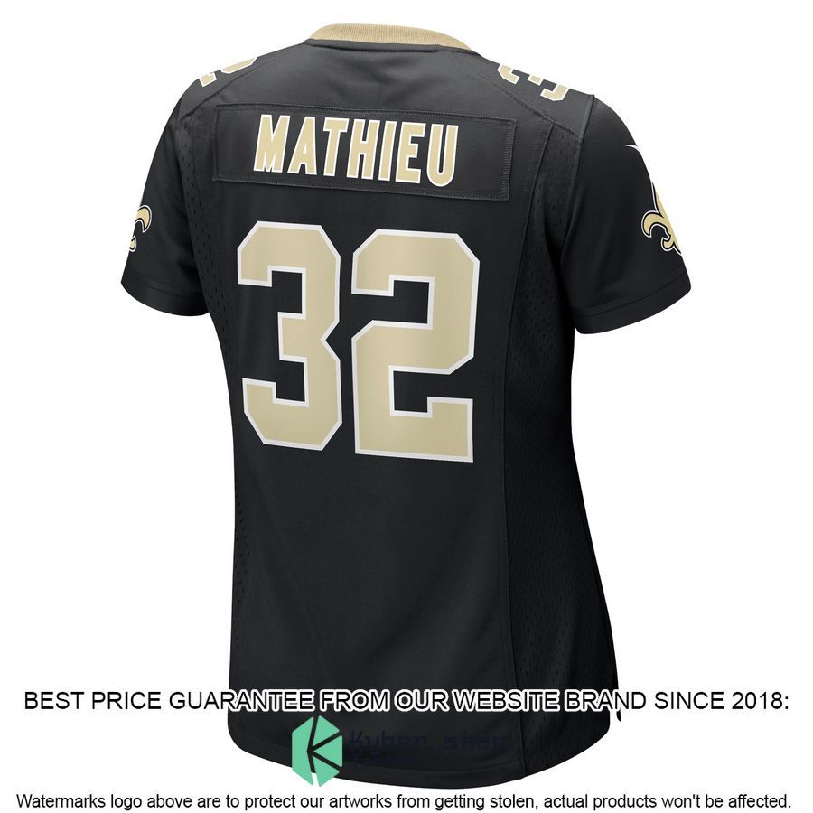 Tyrann Mathieu New Orleans Saints Women's Black Football Jersey 3 Tyrann Mathieu New Orleans Saints Women's Black Football Jersey word2