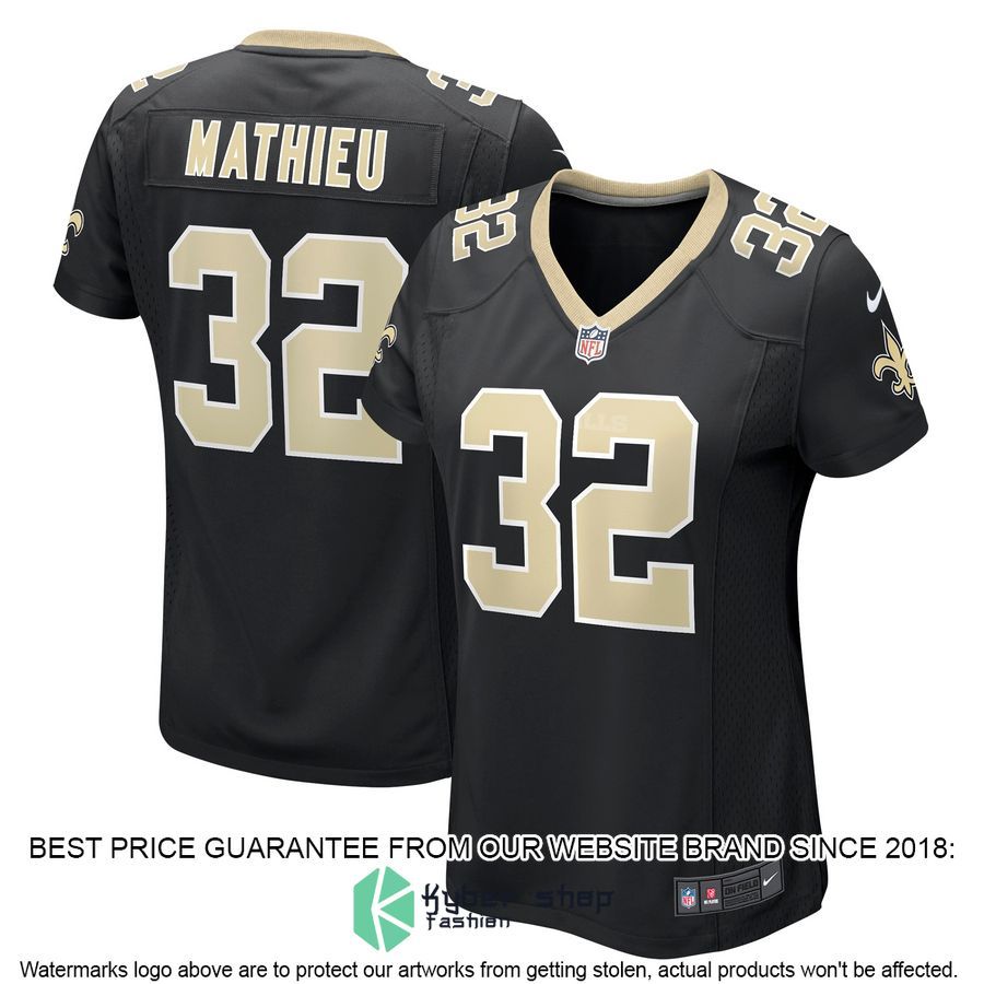 Tyrann Mathieu New Orleans Saints Women's Black Football Jersey 4 Tyrann Mathieu New Orleans Saints Women's Black Football Jersey word2