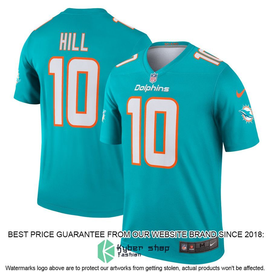 Tyreek Hill Miami Dolphins Legend Aqua Football Jersey