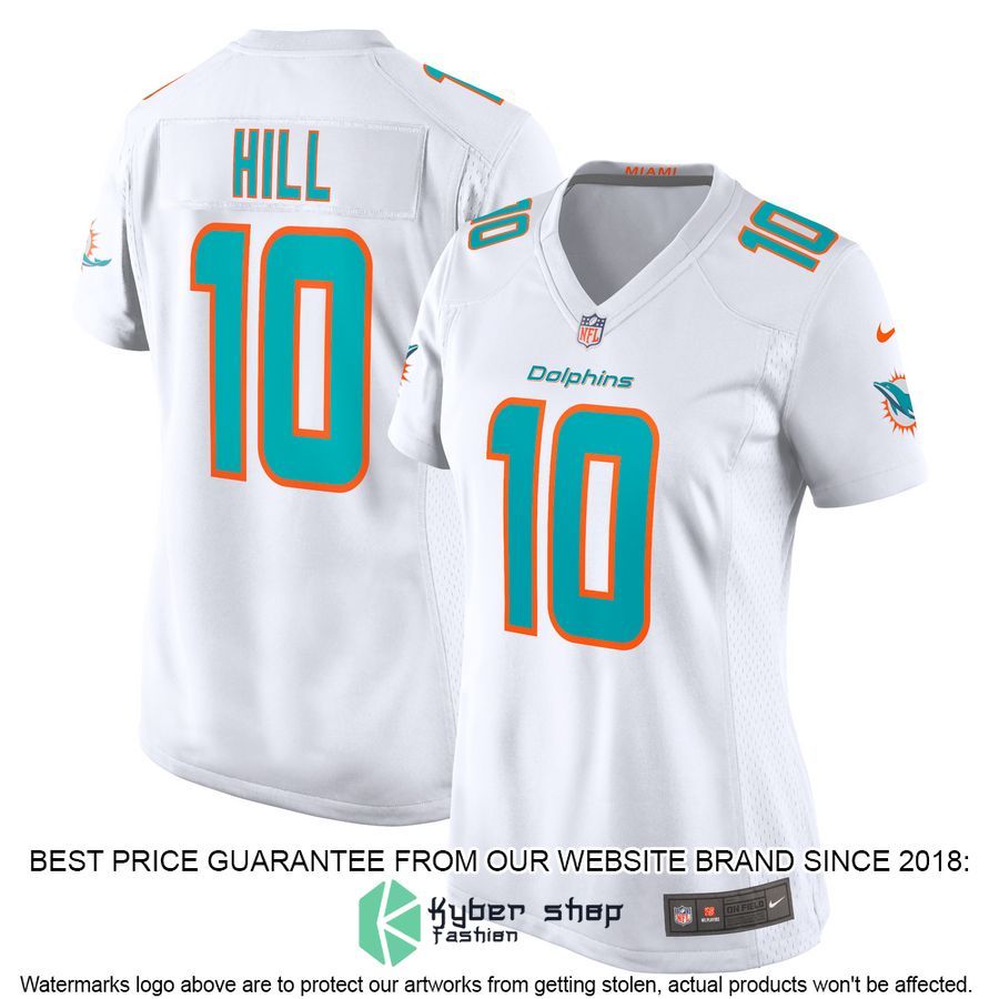 Tyreek Hill Miami Dolphins Women's White Football Jersey 4 Tyreek Hill Miami Dolphins Women's White Football Jersey word1
