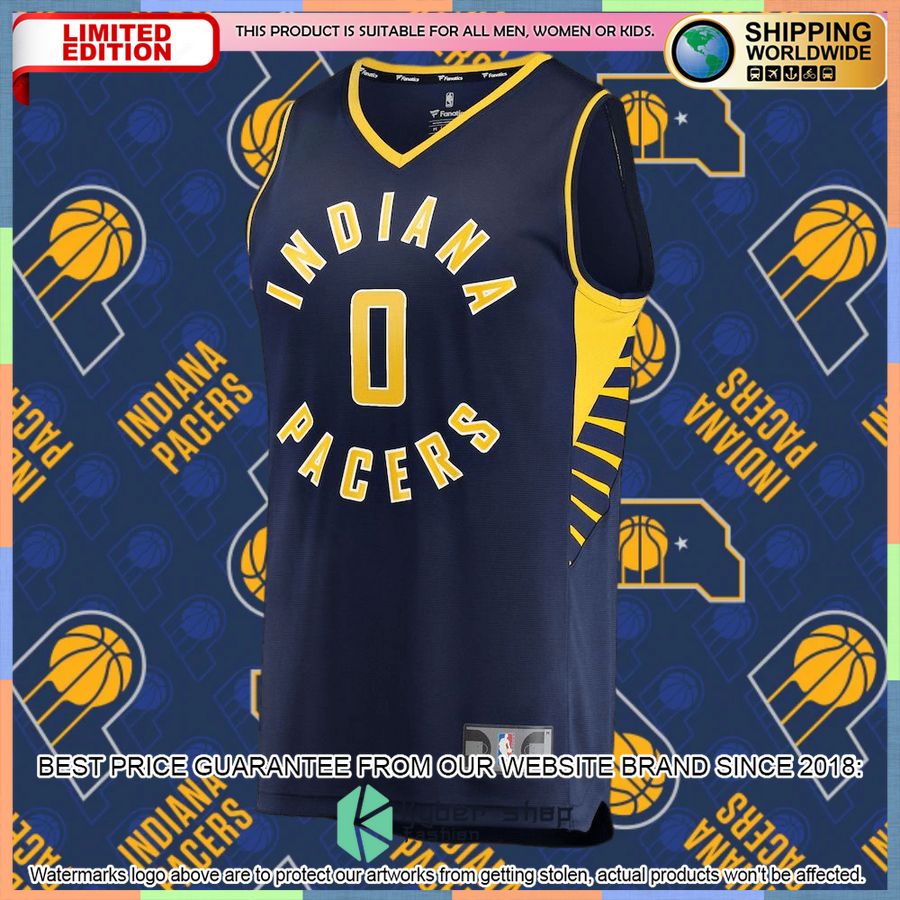 Tyrese Haliburton Indiana Pacers 2021-22 Navy Basketball Jersey 5 Tyrese Haliburton Indiana Pacers 2021-22 Navy Basketball Jersey word1
