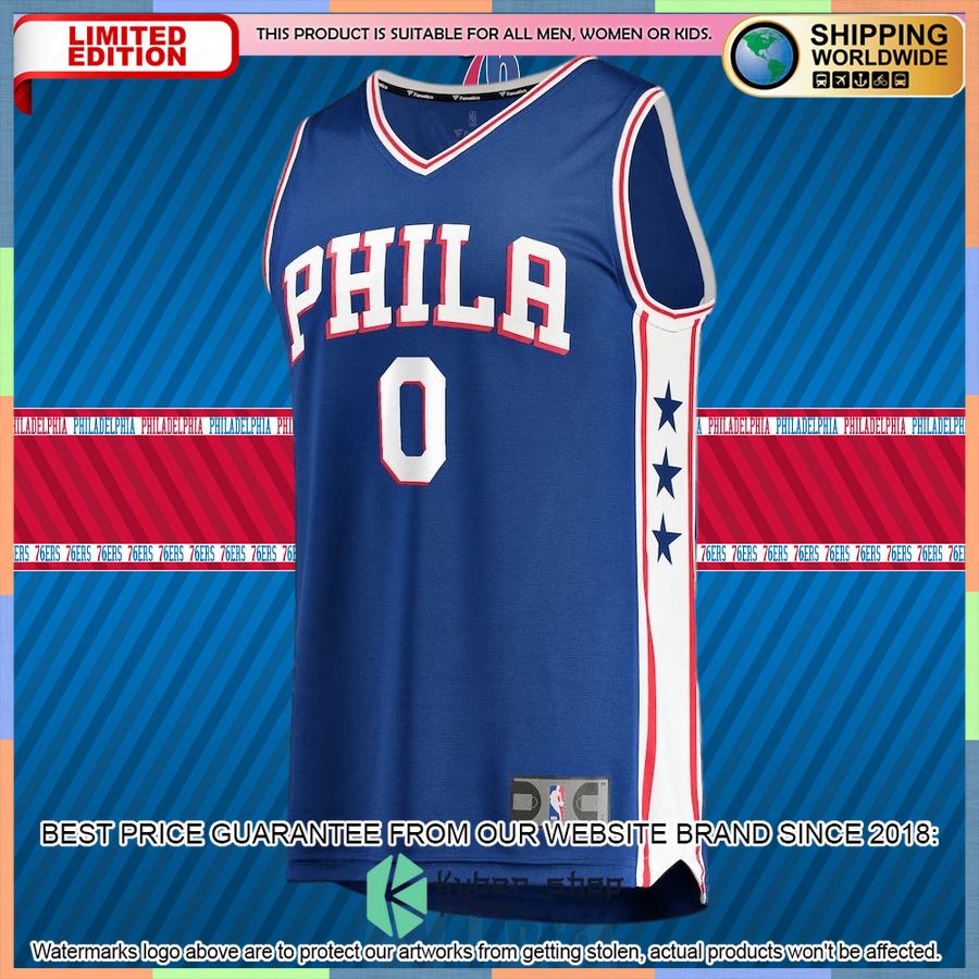 Tyrese Maxey Philadelphia 76ers 2020-21 Royal Basketball Jersey 5 Tyrese Maxey Philadelphia 76ers 2020-21 Royal Basketball Jersey word3