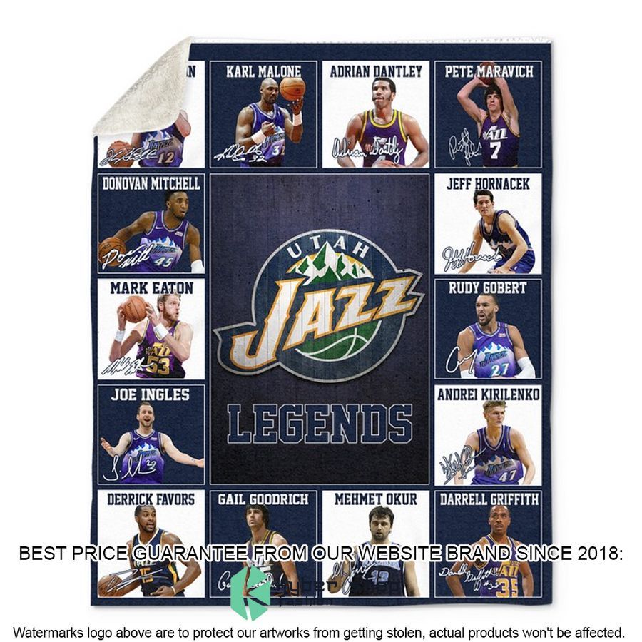 Utah Jazz Legends Fleece Blanket