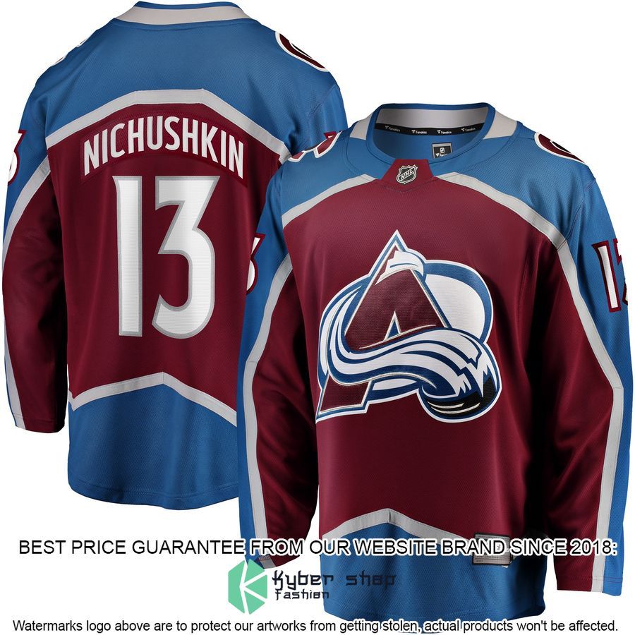 Valeri Nichushkin Colorado Avalanche Breakaway Burgundy Hockey Jersey