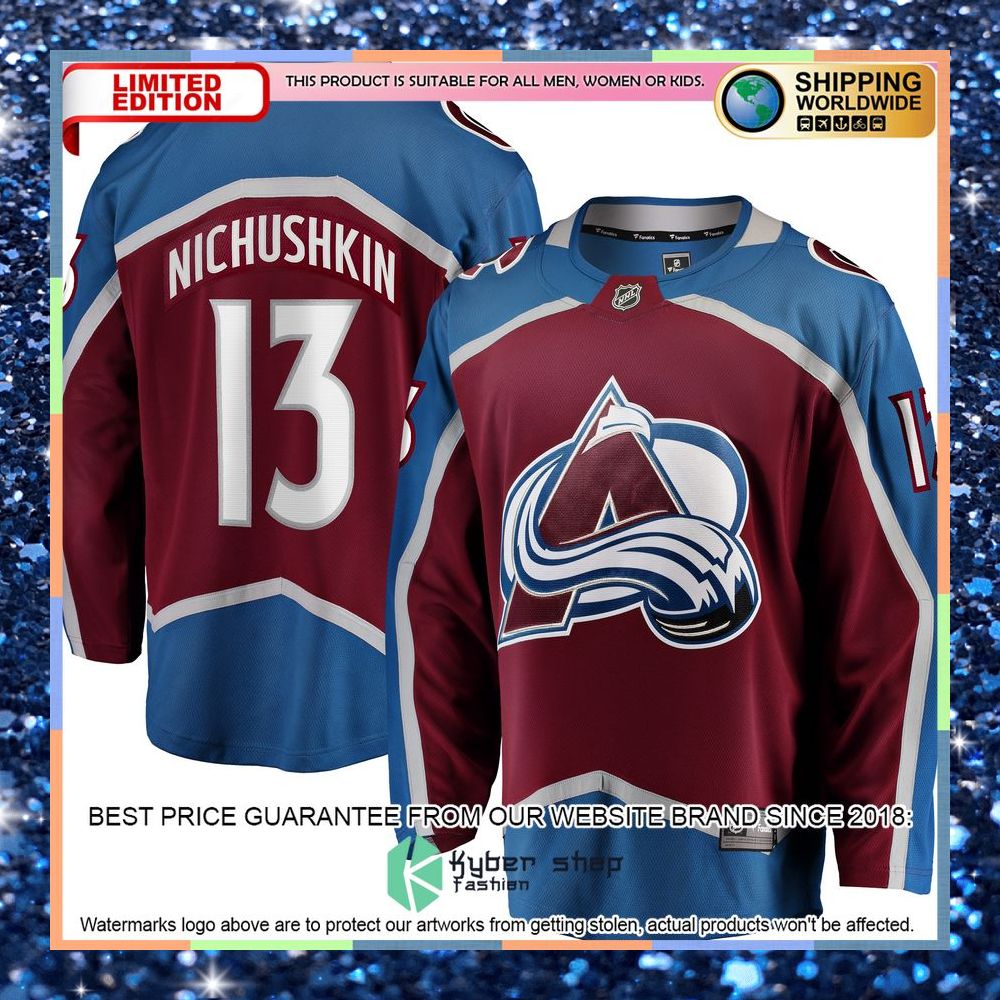 Valeri Nichushkin Colorado Avalanche Breakaway Burgundy Hockey Jersey 5 Valeri Nichushkin Colorado Avalanche Breakaway Burgundy Hockey Jersey word2