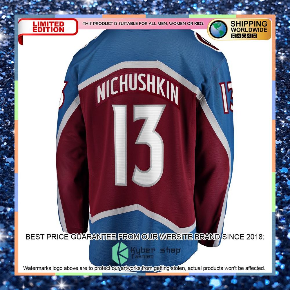 Valeri Nichushkin Colorado Avalanche Breakaway Burgundy Hockey Jersey 7 Valeri Nichushkin Colorado Avalanche Breakaway Burgundy Hockey Jersey word2