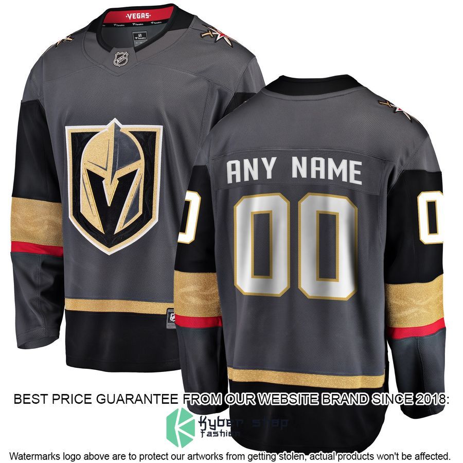 Vegas Golden Knights Home Custom Black Hockey Jersey