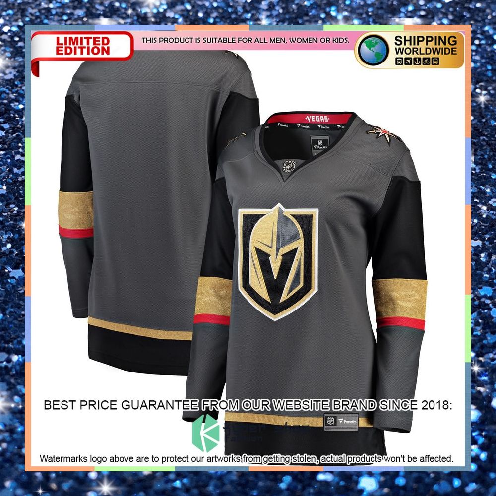 Vegas Golden Knights Women's Home Black Hockey Jersey 6 Vegas Golden Knights Women's Home Black Hockey Jersey word1