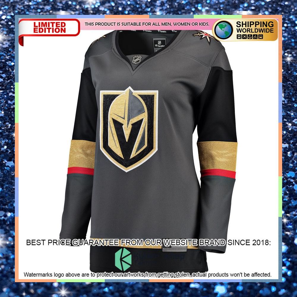 Vegas Golden Knights Women's Home Black Hockey Jersey 7 Vegas Golden Knights Women's Home Black Hockey Jersey word1