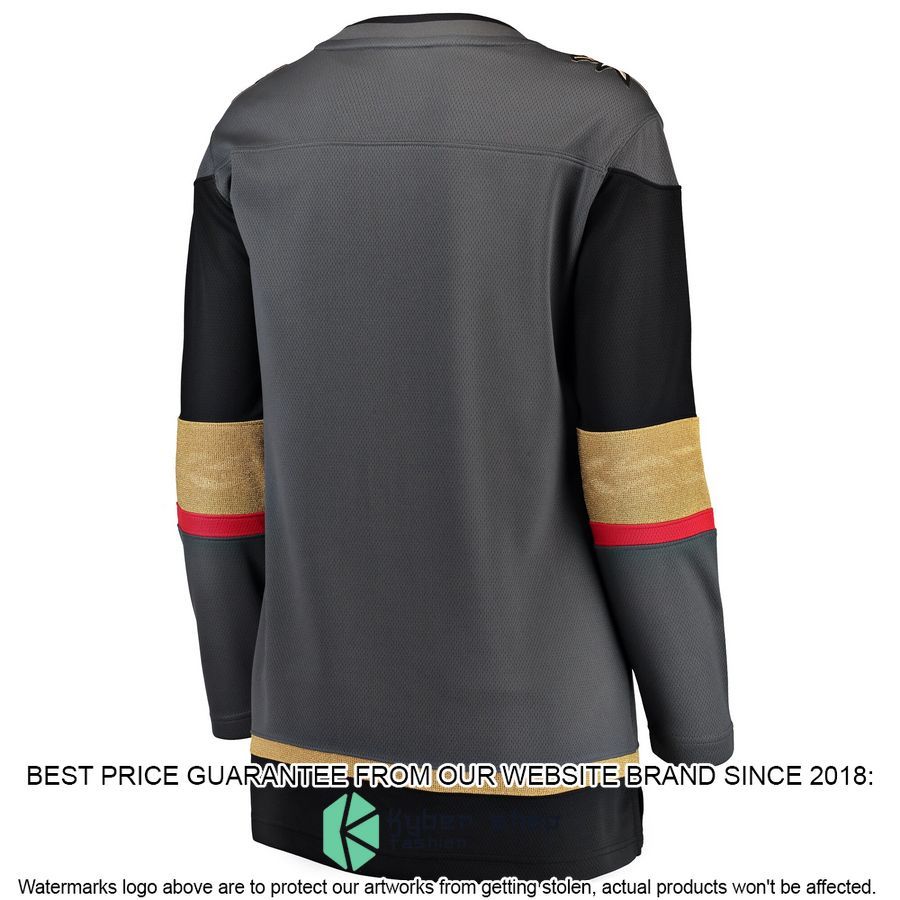 Vegas Golden Knights Women's Home Black Hockey Jersey 3 Vegas Golden Knights Women's Home Black Hockey Jersey word1