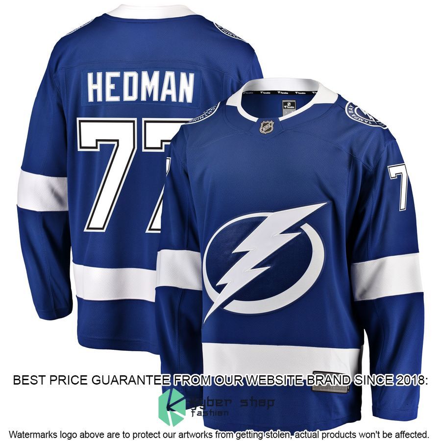 Victor Hedman Tampa Bay Lightning Home Premier Blue Hockey Jersey