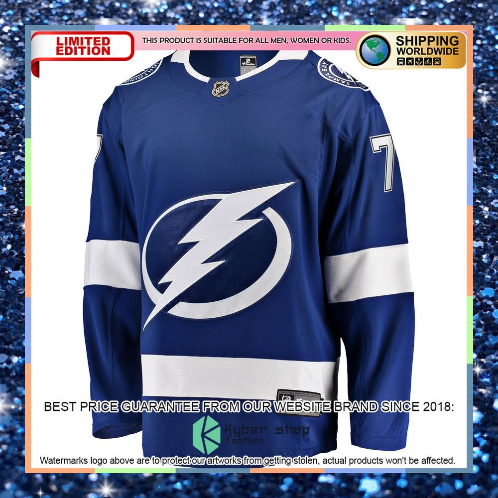 Victor Hedman Tampa Bay Lightning Home Premier Blue Hockey Jersey 6 Victor Hedman Tampa Bay Lightning Home Premier Blue Hockey Jersey word1