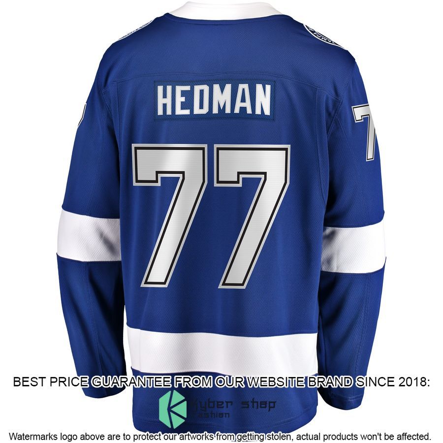 Victor Hedman Tampa Bay Lightning Home Premier Blue Hockey Jersey 3 Victor Hedman Tampa Bay Lightning Home Premier Blue Hockey Jersey word1