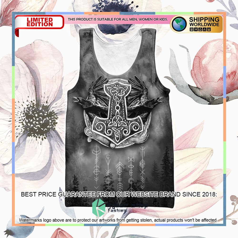Viking Hammer Mjolnir Raven Forest Hooded Cloak 24 Viking Hammer Mjolnir Raven Forest Hooded Cloak word1