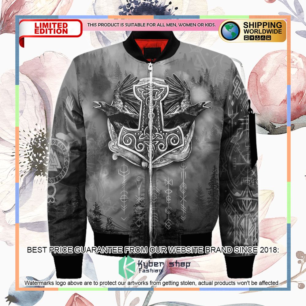 Viking Hammer Mjolnir Raven Forest Hooded Cloak 26 Viking Hammer Mjolnir Raven Forest Hooded Cloak word1