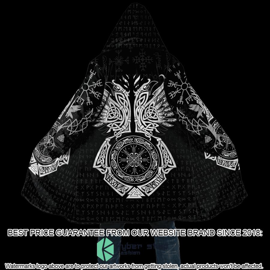 Viking Raven Of Odin Tattoo Hooded Cloak 3 Viking Raven Of Odin Tattoo Hooded Cloak word1